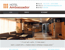 Tablet Screenshot of hotelambassadorbd.com